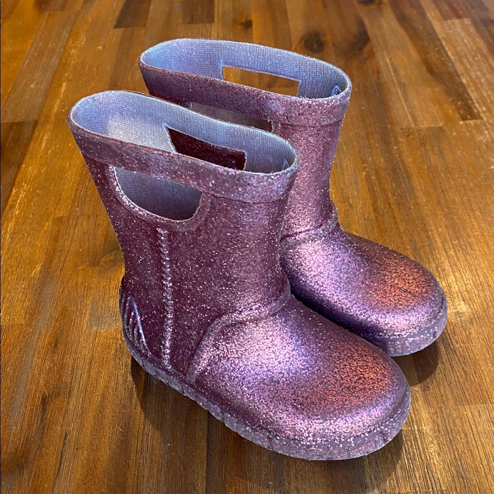 UGG Drizlita Glitter Rain Boots, size 8c Pink